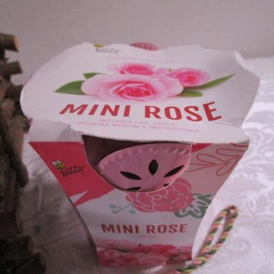 Wood basket, mini rose kit, etc.