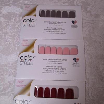 3 Color Street Nail polish strips sets