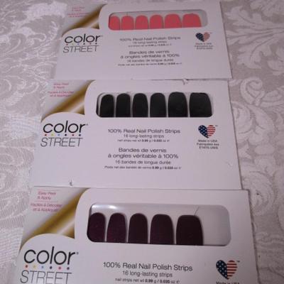 3 Color Street Nail polish strips sets