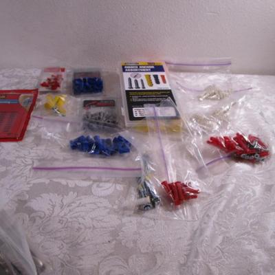 Various size anchors and wire connectors