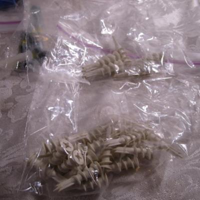 Various size anchors and wire connectors