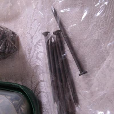 Various sizes of nails; Silicone window & door sealer
