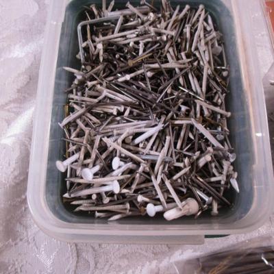 Various sizes of nails; Silicone window & door sealer