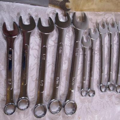 Open-end wrenches various sizes