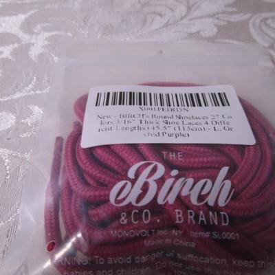 4 pr New Birch & Co. shoe laces