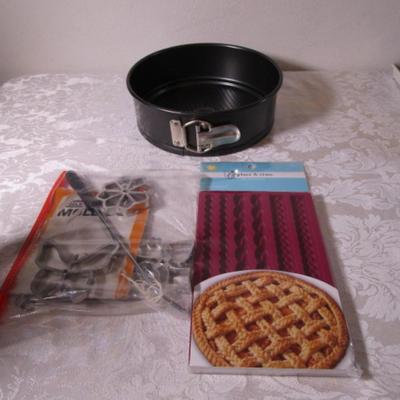 Spring form pan, pie crust mold, rosette cookie mold