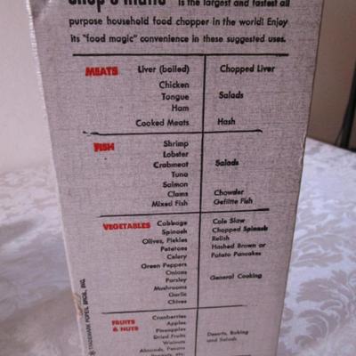 Vintage giant Chop-O-Matic food chopper