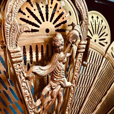 BRASS FAN FIRESCREEN