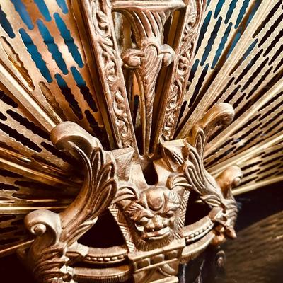 BRASS FAN FIRESCREEN