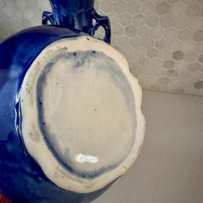 FLOW BLUE VASE PAIR
