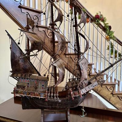 WOOD MODEL SAILING SHIP