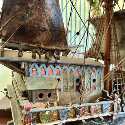 WOOD MODEL SAILING SHIP