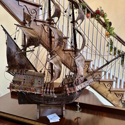 WOOD MODEL SAILING SHIP