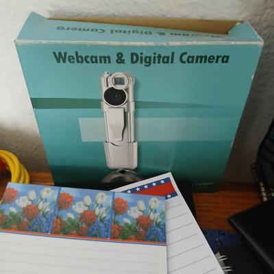 Amazon Kindle, Computer cords, and accessories, web camera, and a nice laptop case