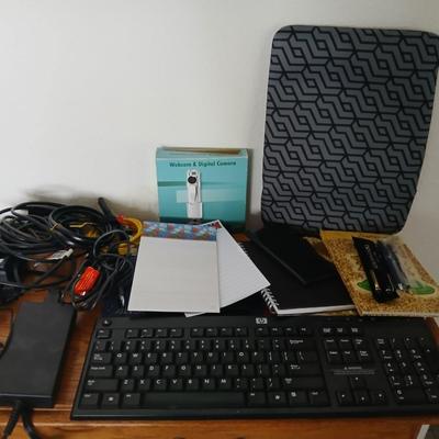 Amazon Kindle, Computer cords, and accessories, web camera, and a nice laptop case
