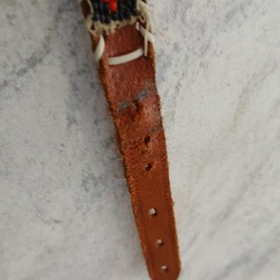 Two beautiful southwest art beaded leather belts