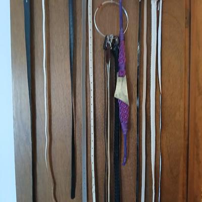 Variety of women's fashion belts