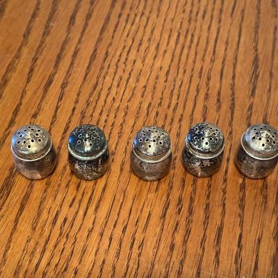 STERLING SILVER SALT & PEPPER SHAKERS NOT WEIGHTED