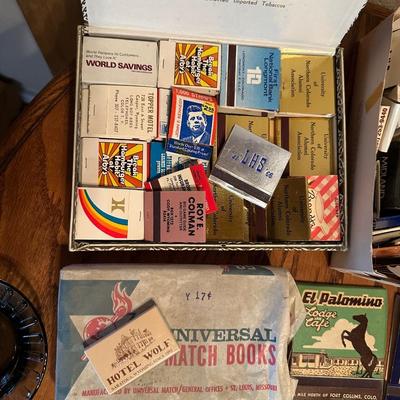 A COLLECTION OF MATCHBOOKS, ASHTRAYS & MORE