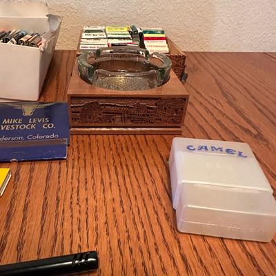 A COLLECTION OF MATCHBOOKS, ASHTRAYS & MORE