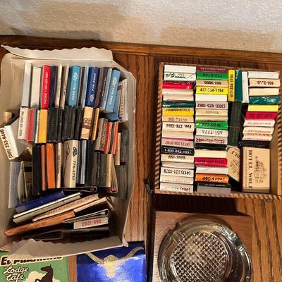 A COLLECTION OF MATCHBOOKS, ASHTRAYS & MORE