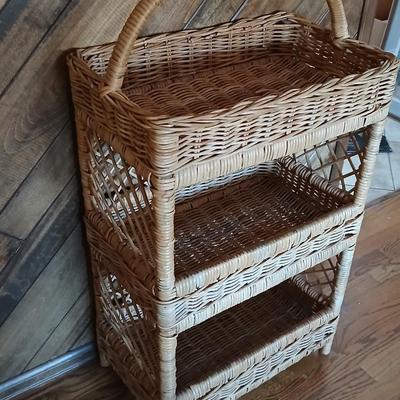 rattan / Wicker 3 Tier Storage Tower