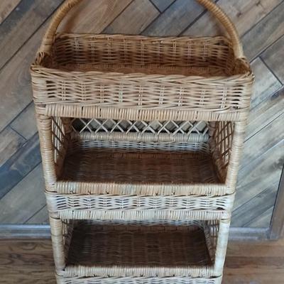 rattan / Wicker 3 Tier Storage Tower