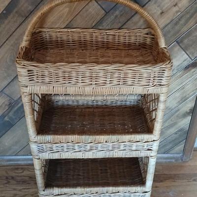 rattan / Wicker 3 Tier Storage Tower
