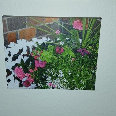Three canvass floral wall art