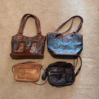 TRINITY RANCH, AMERICAN WEST LADIES PURSES AND 2 MORE PURSES
