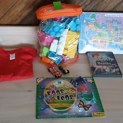 Kid toys - Bambi DVD - toy cars - Large lego's and more