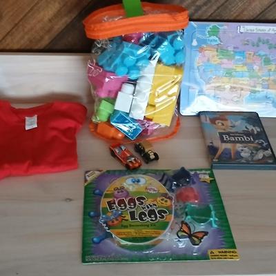 Kid toys - Bambi DVD - toy cars - Large lego's and more