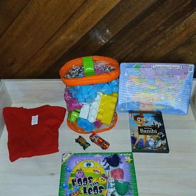 Kid toys - Bambi DVD - toy cars - Large lego's and more