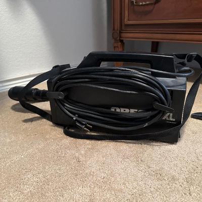 ORECK VACUUM WITH SHOULDER STRAP, EXTRA BAGS, WASTE BASKET