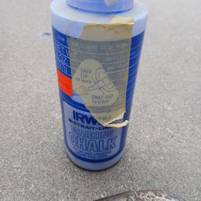 Saws, hammers, and chalk line with chalk