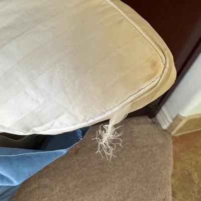 CLOTHES HAMPER, WEIGHTED BLANKET, WOOL BLANKET & FEATHER PILLOW