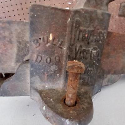 Antique Bull dog Prentiss Vise Co., New York No 51-bench vise