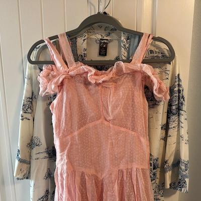 VINTAGE DRESSES AND BATH ROBE