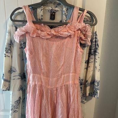 VINTAGE DRESSES AND BATH ROBE