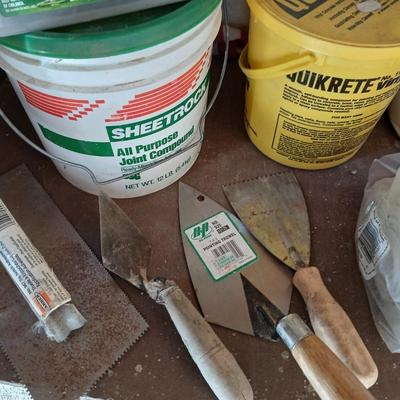 Fix the house this winter! Household repair grout, quikrete with trowels and more