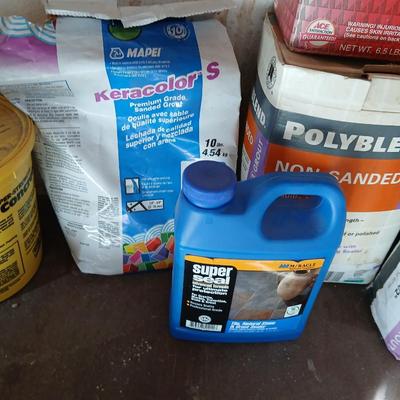 Fix the house this winter! Household repair grout, quikrete with trowels and more