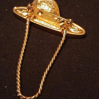 Necklace pendants and red hat society pins - 10k bus - 14k letter A - and more