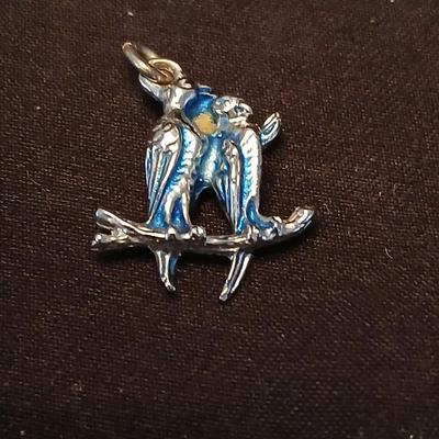 Necklace pendants and red hat society pins - 10k bus - 14k letter A - and more