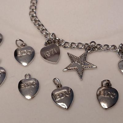 Vintage 1940's cowboy brooch - sterling charm - Alumni awards with bracelet