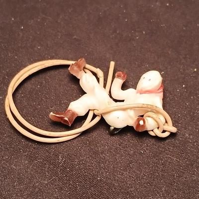 Vintage 1940's cowboy brooch - sterling charm - Alumni awards with bracelet