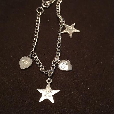 Vintage 1940's cowboy brooch - sterling charm - Alumni awards with bracelet