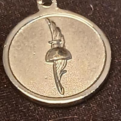 Vintage 1940's cowboy brooch - sterling charm - Alumni awards with bracelet