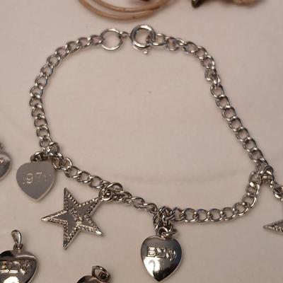 Vintage 1940's cowboy brooch - sterling charm - Alumni awards with bracelet