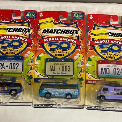 Matchbox 50 Across America cars