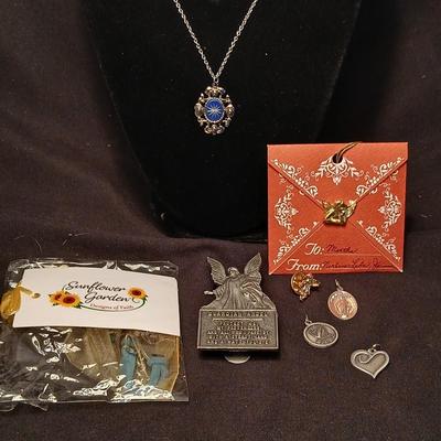 Religious jewelry - pendants - money clip - angel pins and more